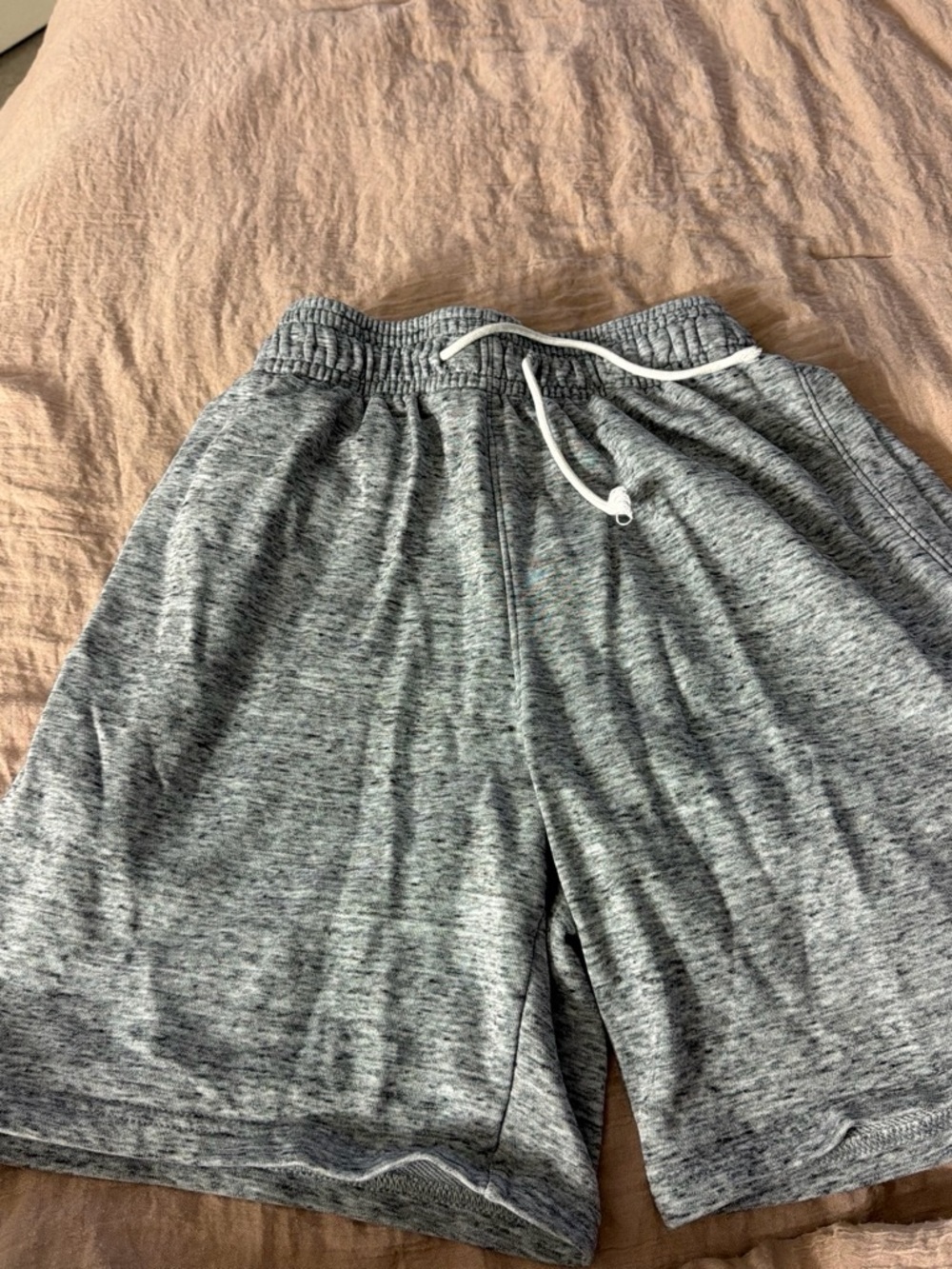 Heather Gray Athletic Drawstring Shorts
